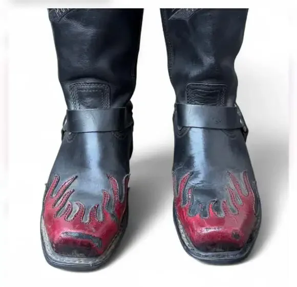 Mens Harley Davidson boots Slayton D93141 leather black oil resisting - Picture 8 of 10